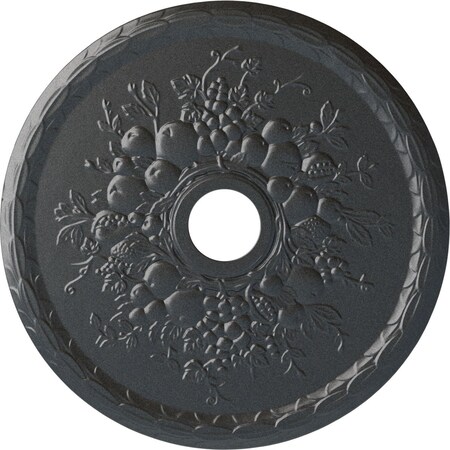 Ekena Millwork Grape Ceiling Medallion (Fits Canopies up to 3 5/8"), 22 5/8"OD x 3 5/8"ID x 5/8"P, Pewter CM22GRPES